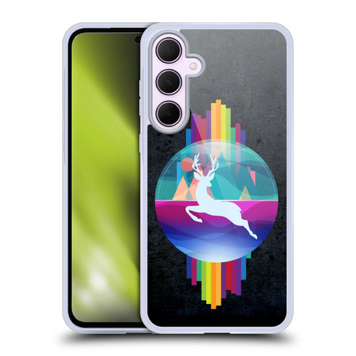 Dave Loblaw Contemporary Art Deer In Dome Soft Gel Case for Samsung Galaxy A35 5G