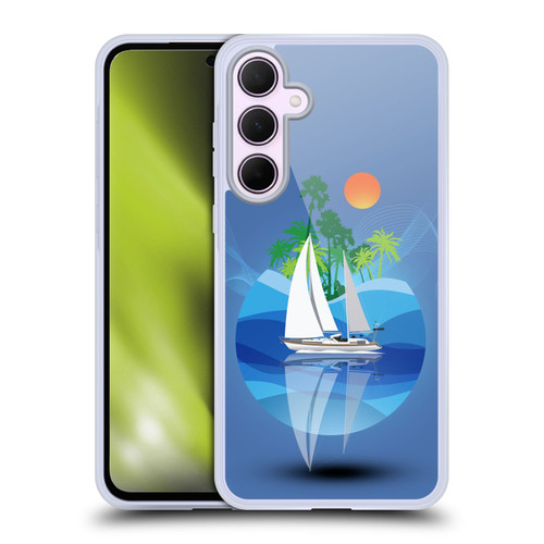 Dave Loblaw Contemporary Art Tropical Waters Soft Gel Case for Samsung Galaxy A35 5G