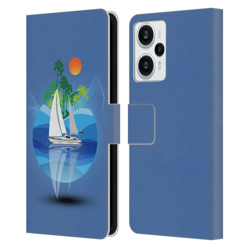 Dave Loblaw Contemporary Art Tropical Waters Leather Book Wallet Case Cover For Xiaomi Redmi Note 12T