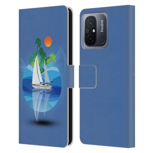 Dave Loblaw Contemporary Art Tropical Waters Leather Book Wallet Case Cover For Xiaomi Redmi 12C