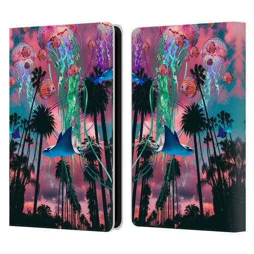 Dave Loblaw Jellyfish California Dreamin Jellyfish Leather Book Wallet Case Cover For Amazon Kindle Paperwhite 5 (2021)