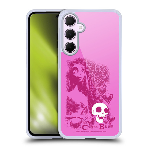 Corpse Bride Key Art Pink Distressed Look Soft Gel Case for Samsung Galaxy A35 5G
