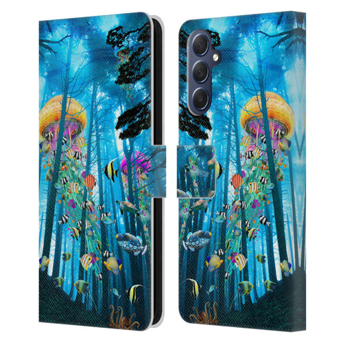 Dave Loblaw Jellyfish Electric Jellyfish In A Mist Leather Book Wallet Case Cover For Samsung Galaxy M54 5G