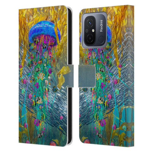 Dave Loblaw Jellyfish Jellyfish Kelp Field Leather Book Wallet Case Cover For Xiaomi Redmi 12C
