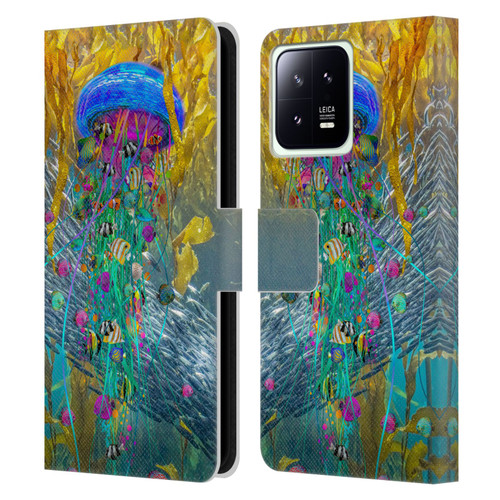 Dave Loblaw Jellyfish Jellyfish Kelp Field Leather Book Wallet Case Cover For Xiaomi 13 5G