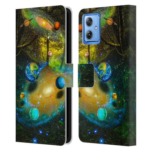Dave Loblaw Sci-Fi And Surreal Universal Forest Leather Book Wallet Case Cover For Motorola Moto G54 5G