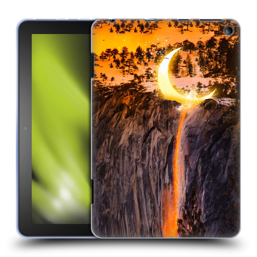 Dave Loblaw Sci-Fi And Surreal Fire Canyon Moon Soft Gel Case for Amazon Fire HD 8/Fire HD 8 Plus 2020