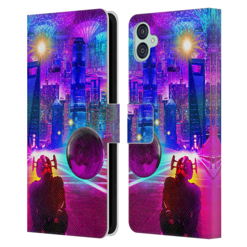 Dave Loblaw Sci-Fi And Surreal Synthwave Street Leather Book Wallet Case Cover For Samsung Galaxy M04 5G / A04e