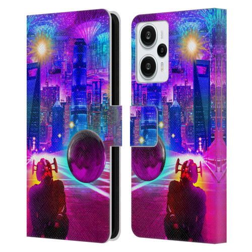 Dave Loblaw Sci-Fi And Surreal Synthwave Street Leather Book Wallet Case Cover For Xiaomi Redmi Note 12T
