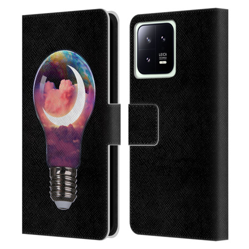 Dave Loblaw Sci-Fi And Surreal Light Bulb Moon Leather Book Wallet Case Cover For Xiaomi 13 5G