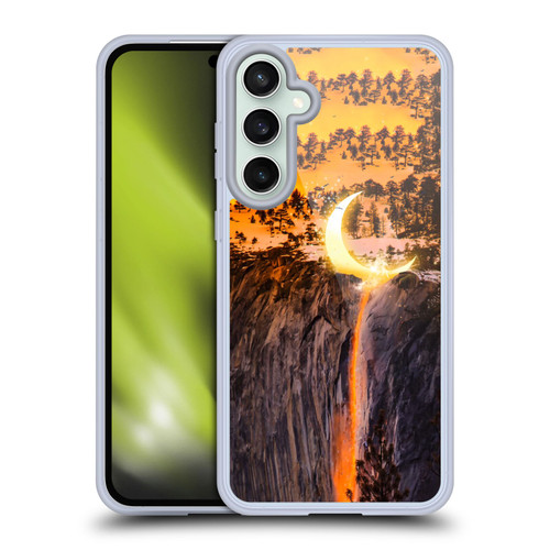 Dave Loblaw Sci-Fi And Surreal Fire Canyon Moon Soft Gel Case for Samsung Galaxy S23 FE 5G
