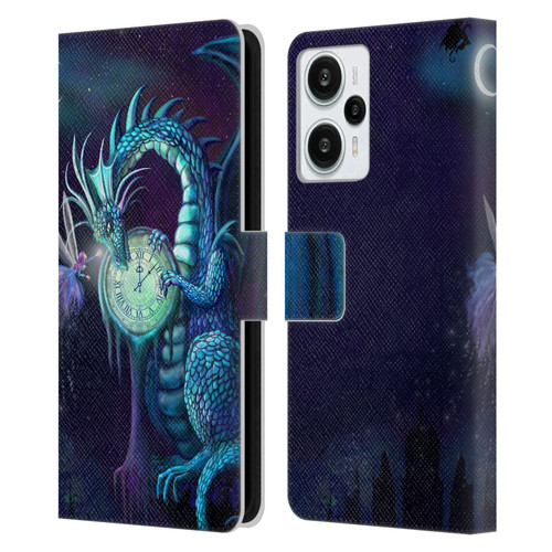 Rose Khan Dragons Blue Time Leather Book Wallet Case Cover For Xiaomi Redmi Note 12T