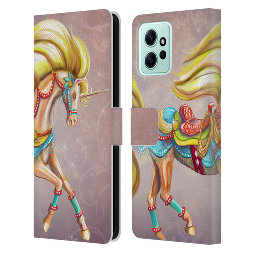 Rose Khan Unicorns Western Palomino Leather Book Wallet Case Cover For Xiaomi Redmi 12