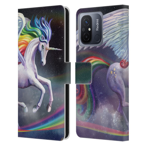 Rose Khan Unicorns Rainbow Dancer Leather Book Wallet Case Cover For Xiaomi Redmi 12C