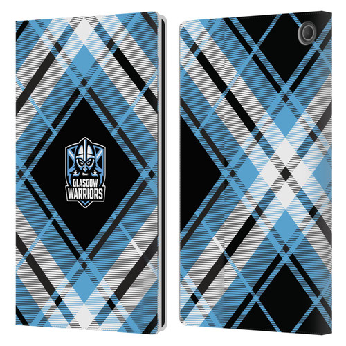 Glasgow Warriors Logo 2 Diagonal Tartan Leather Book Wallet Case Cover For Amazon Fire Max 11 2023