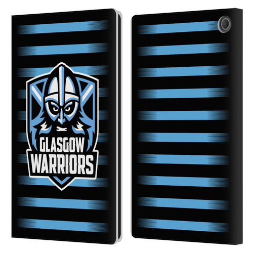 Glasgow Warriors Logo 2 Stripes Leather Book Wallet Case Cover For Amazon Fire Max 11 2023