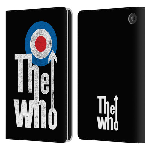 The Who Band Art Classic Target Logo Leather Book Wallet Case Cover For Amazon Fire 7 2022