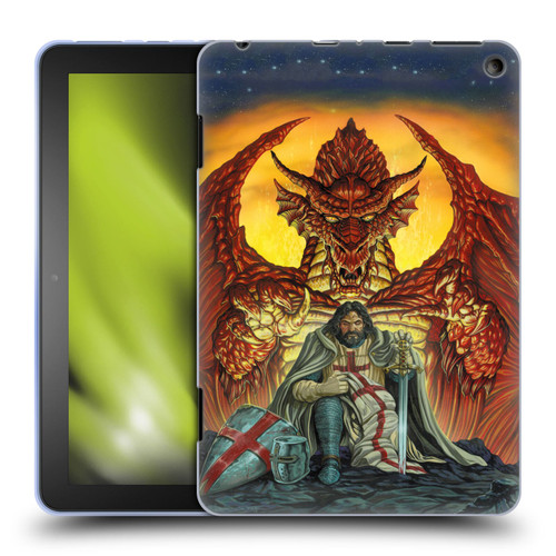 Ed Beard Jr Dragon Friendship Knight Templar Soft Gel Case for Amazon Fire HD 8/Fire HD 8 Plus 2020