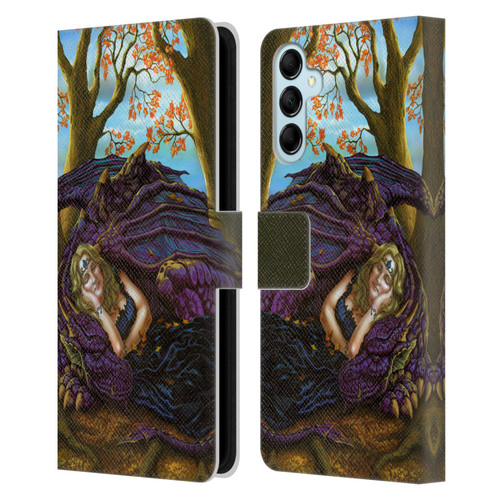 Ed Beard Jr Dragon Friendship Escape To The Land Of Nod Leather Book Wallet Case Cover For Samsung Galaxy M14 5G