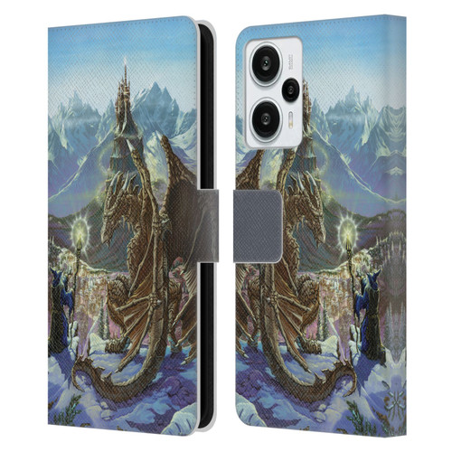 Ed Beard Jr Dragon Friendship Encounter Leather Book Wallet Case Cover For Xiaomi Redmi Note 12T