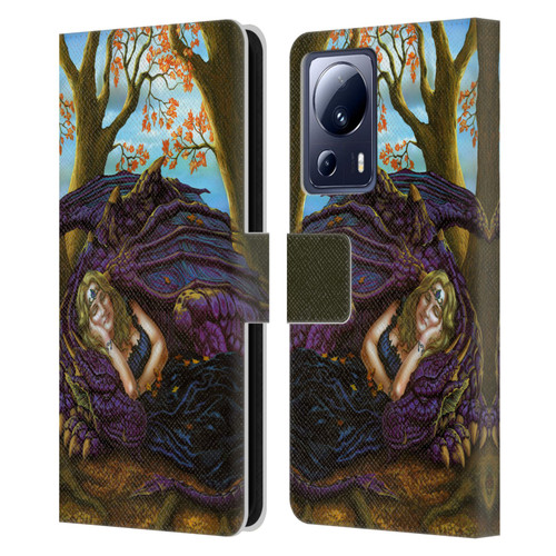 Ed Beard Jr Dragon Friendship Escape To The Land Of Nod Leather Book Wallet Case Cover For Xiaomi 13 Lite 5G
