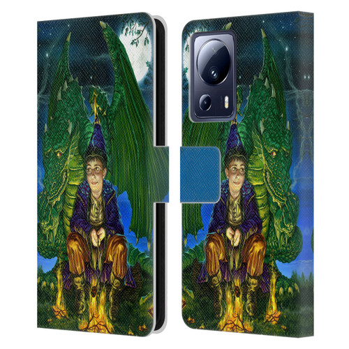 Ed Beard Jr Dragon Friendship Oops Said Leather Book Wallet Case Cover For Xiaomi 13 Lite 5G