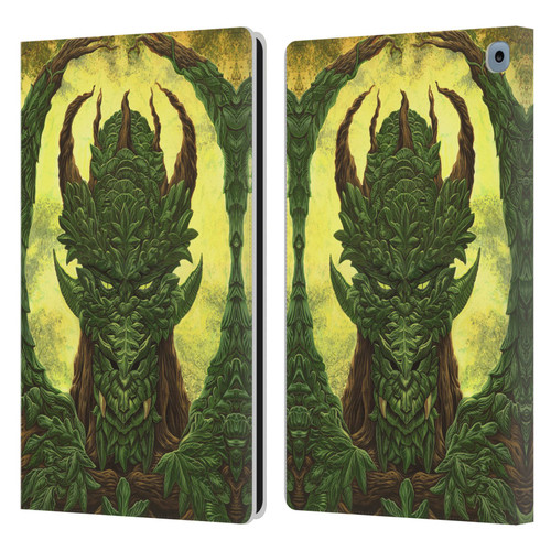 Ed Beard Jr Dragons Green Guardian Greenman Leather Book Wallet Case Cover For Amazon Fire HD 10 / Plus 2021