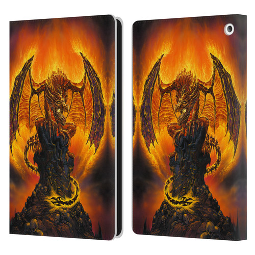 Ed Beard Jr Dragons Harbinger Of Fire Leather Book Wallet Case Cover For Amazon Fire HD 8/Fire HD 8 Plus 2020