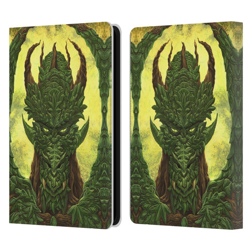 Ed Beard Jr Dragons Green Guardian Greenman Leather Book Wallet Case Cover For Amazon Kindle Paperwhite 5 (2021)