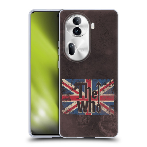 The Who Band Art Union Jack Distressed Look Soft Gel Case for OPPO Reno11 Pro