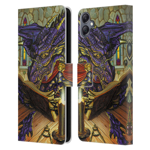 Ed Beard Jr Dragons A Good Book Leather Book Wallet Case Cover For Samsung Galaxy A05