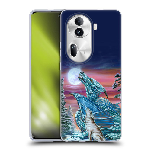 Ed Beard Jr Dragons Moon Song Wolf Moon Soft Gel Case for OPPO Reno11 Pro