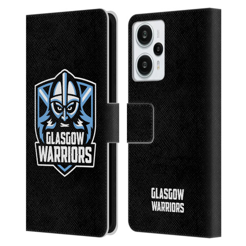 Glasgow Warriors Logo Plain Black Leather Book Wallet Case Cover For Xiaomi Redmi Note 12T