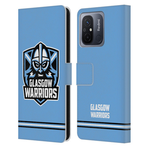 Glasgow Warriors Logo Stripes Blue Leather Book Wallet Case Cover For Xiaomi Redmi 12C