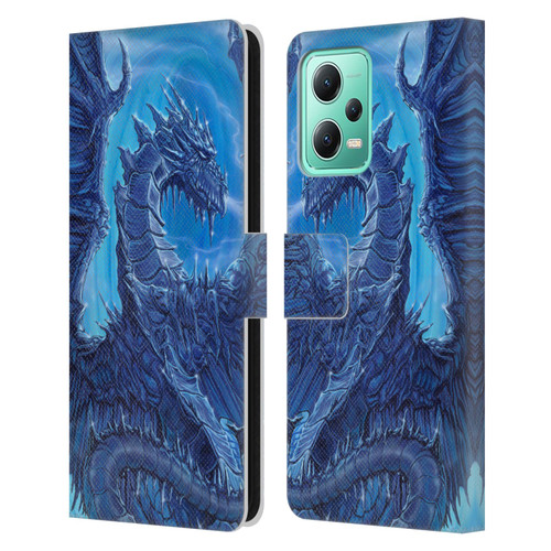 Ed Beard Jr Dragons Glacier Leather Book Wallet Case Cover For Xiaomi Redmi Note 12 5G