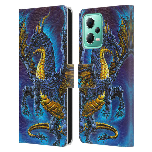 Ed Beard Jr Dragons Mare Leather Book Wallet Case Cover For Xiaomi Redmi Note 12 5G