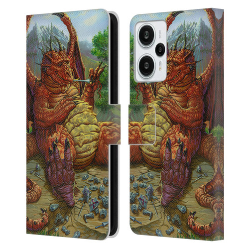 Ed Beard Jr Dragons Lunch With A Toothpick Leather Book Wallet Case Cover For Xiaomi Redmi Note 12T