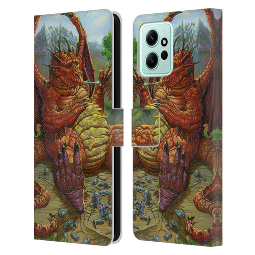 Ed Beard Jr Dragons Lunch With A Toothpick Leather Book Wallet Case Cover For Xiaomi Redmi 12