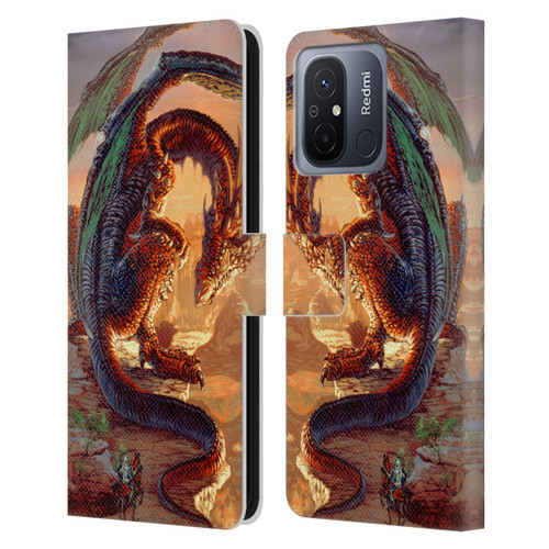 Ed Beard Jr Dragons Bravery Misplaced Leather Book Wallet Case Cover For Xiaomi Redmi 12C