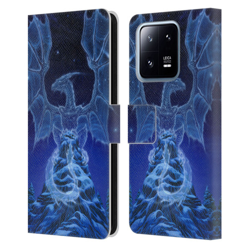 Ed Beard Jr Dragons Winter Spirit Leather Book Wallet Case Cover For Xiaomi 13 Pro 5G