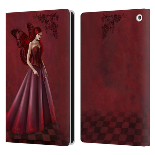 Rachel Anderson Fairies Queen Of Hearts Leather Book Wallet Case Cover For Amazon Fire HD 8/Fire HD 8 Plus 2020