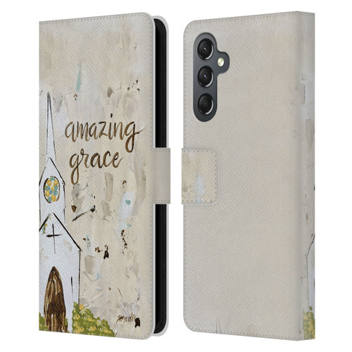 Haley Bush Church Painting Art Leather Book Wallet Case Cover For Samsung Galaxy A25 5G