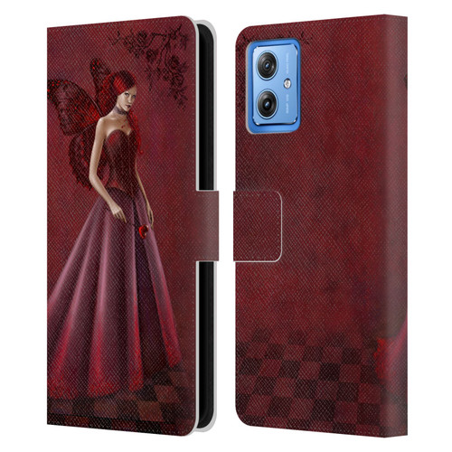 Rachel Anderson Fairies Queen Of Hearts Leather Book Wallet Case Cover For Motorola Moto G54 5G