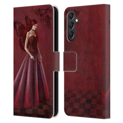 Rachel Anderson Fairies Queen Of Hearts Leather Book Wallet Case Cover For Samsung Galaxy A24 4G / M34 5G