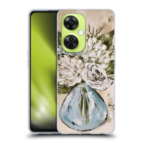 Haley Bush Floral Painting Blue And White Vase Soft Gel Case for OnePlus Nord CE 3 Lite 5G