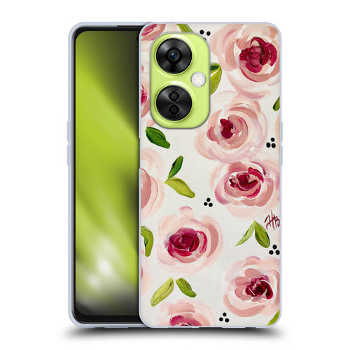 Haley Bush Floral Painting Pink Pattern Soft Gel Case for OnePlus Nord CE 3 Lite 5G