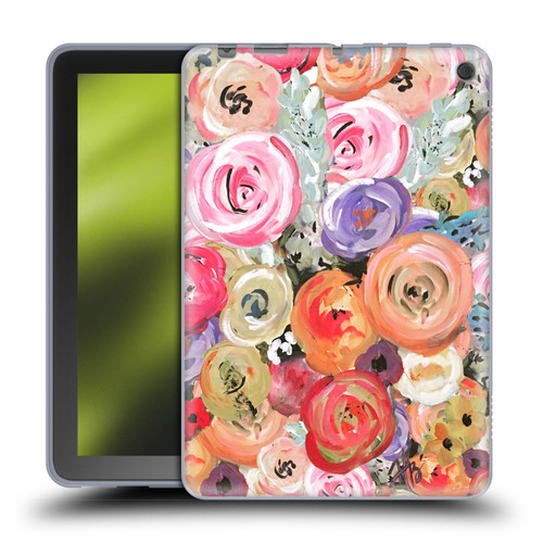Haley Bush Floral Painting Colorful Soft Gel Case for Amazon Fire HD 8/Fire HD 8 Plus 2020