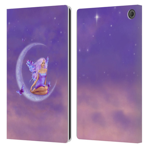 Rachel Anderson Pixies Lavender Moon Leather Book Wallet Case Cover For Amazon Fire Max 11 2023