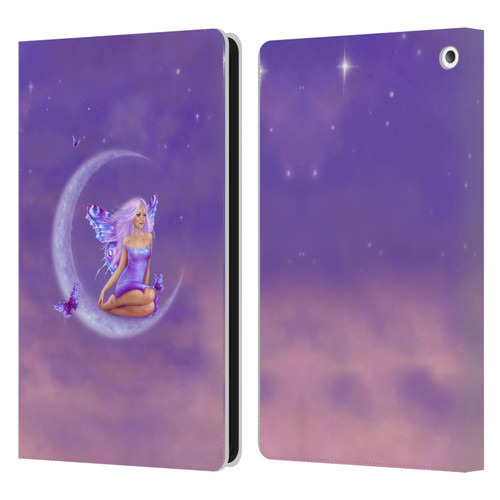 Rachel Anderson Pixies Lavender Moon Leather Book Wallet Case Cover For Amazon Fire HD 8/Fire HD 8 Plus 2020