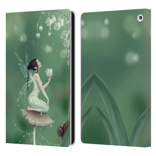 Rachel Anderson Pixies Lily Of The Valley Leather Book Wallet Case Cover For Amazon Fire HD 8/Fire HD 8 Plus 2020